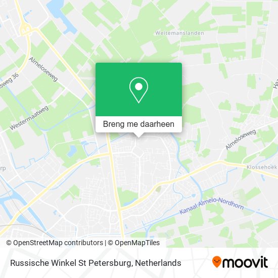 Russische Winkel St Petersburg kaart