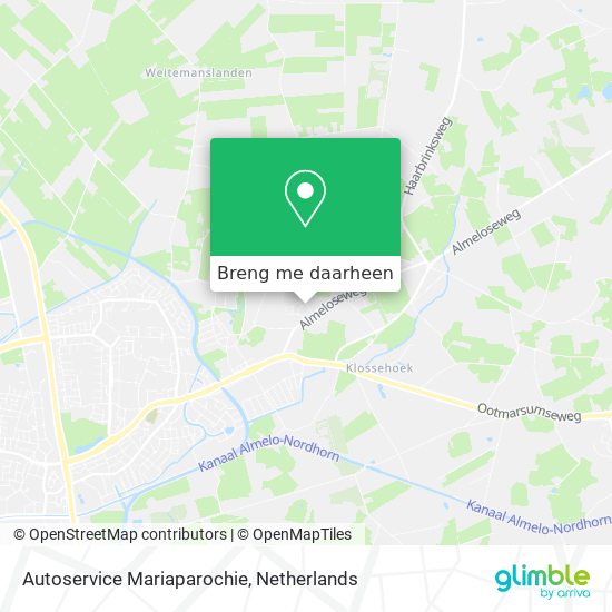 Autoservice Mariaparochie kaart