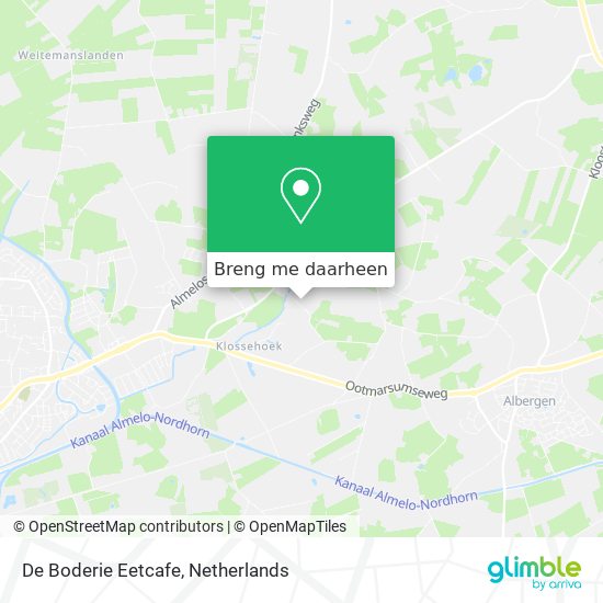 De Boderie Eetcafe kaart