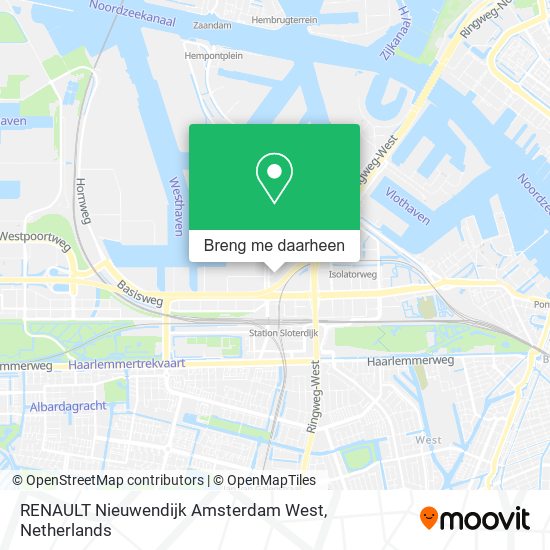RENAULT Nieuwendijk Amsterdam West kaart