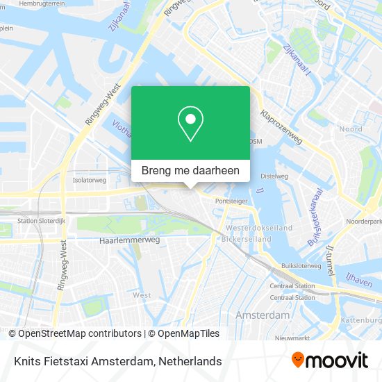 Knits Fietstaxi Amsterdam kaart