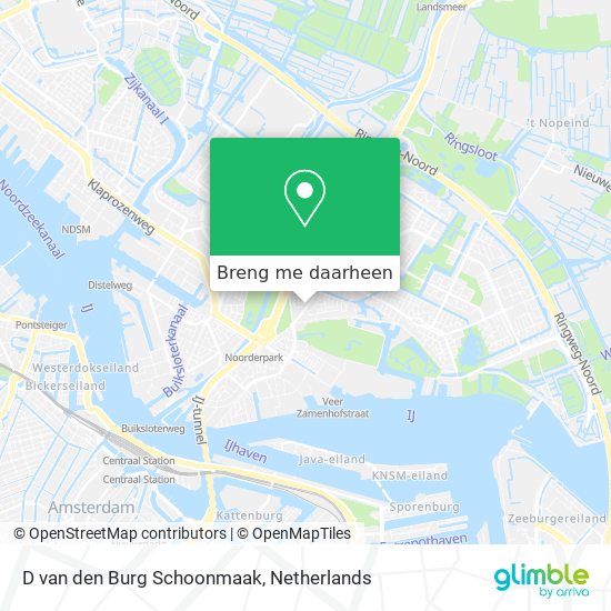 D van den Burg Schoonmaak kaart