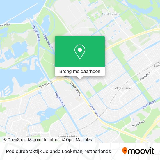 Pedicurepraktijk Jolanda Lookman kaart