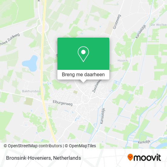 Bronsink-Hoveniers kaart