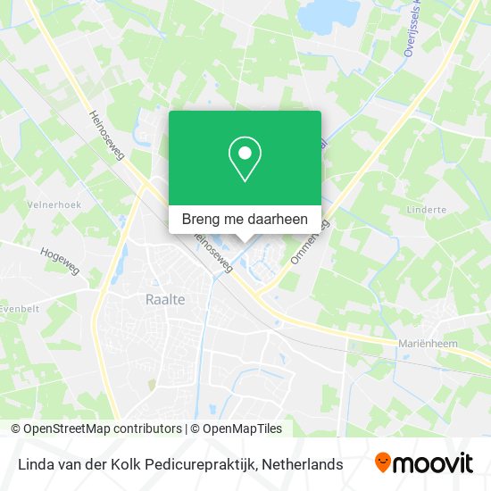 Linda van der Kolk Pedicurepraktijk kaart