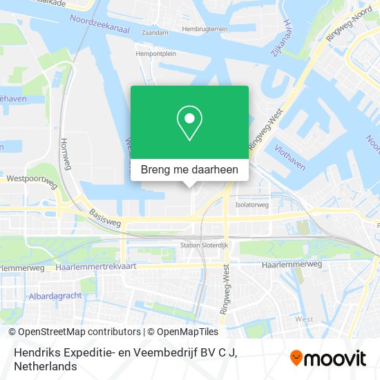 Hendriks Expeditie- en Veembedrijf BV C J kaart