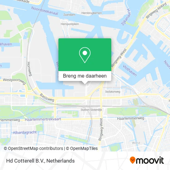 Hd Cotterell B.V. kaart