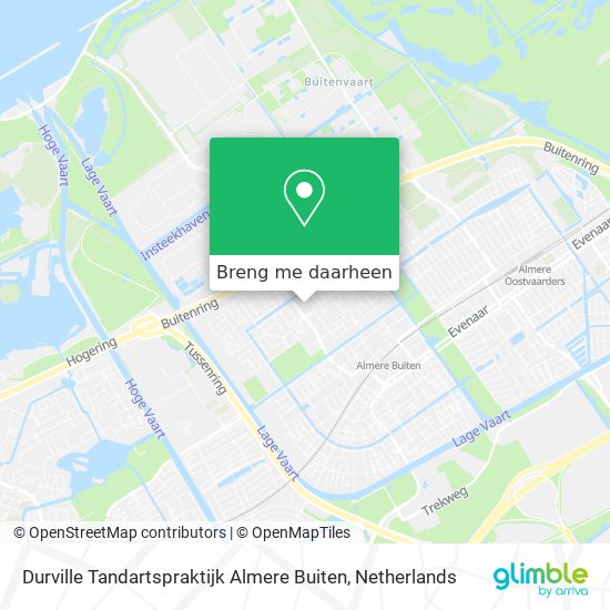 Durville Tandartspraktijk Almere Buiten kaart