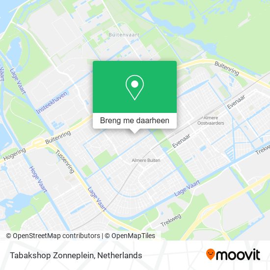 Tabakshop Zonneplein kaart