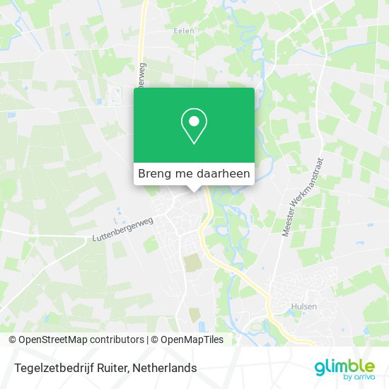 Tegelzetbedrijf Ruiter kaart