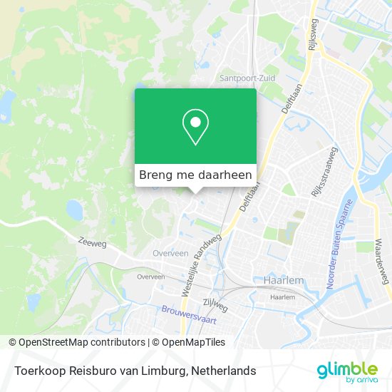 Toerkoop Reisburo van Limburg kaart