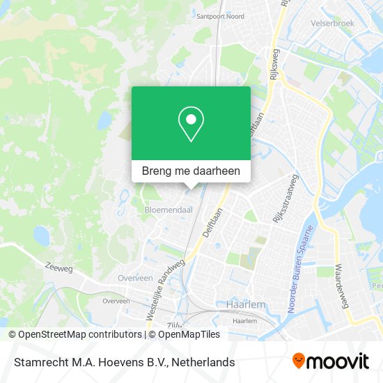 Stamrecht M.A. Hoevens B.V. kaart