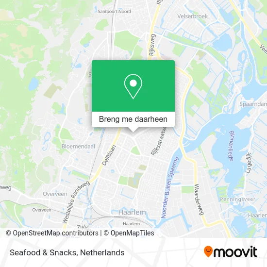 Seafood & Snacks kaart