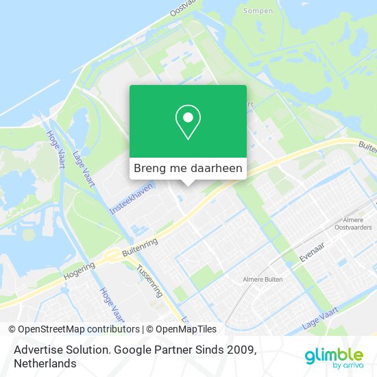 Advertise Solution. Google Partner Sinds 2009 kaart