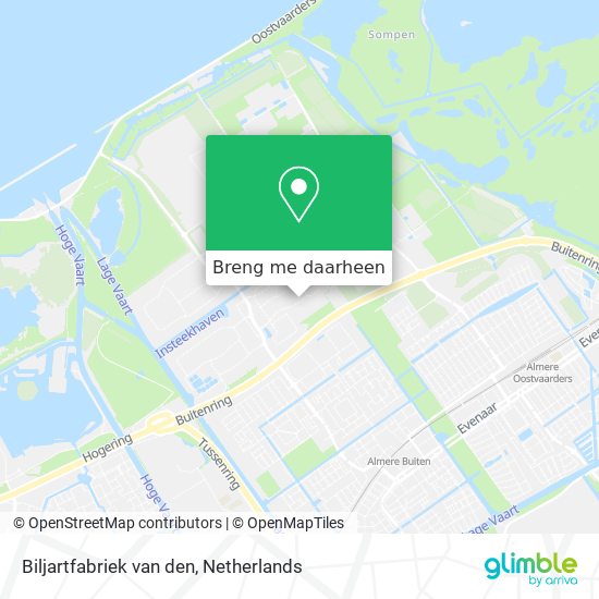 Biljartfabriek van den kaart