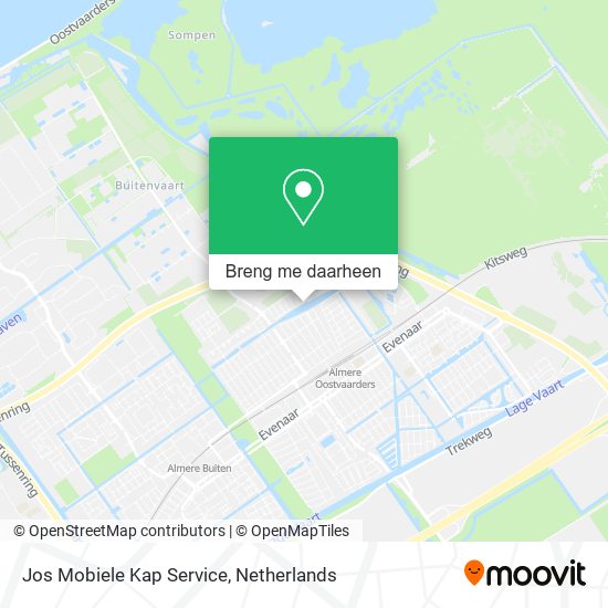 Jos Mobiele Kap Service kaart