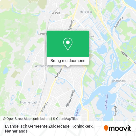 Evangelisch Gemeente Zuidercapel Koningkerk kaart