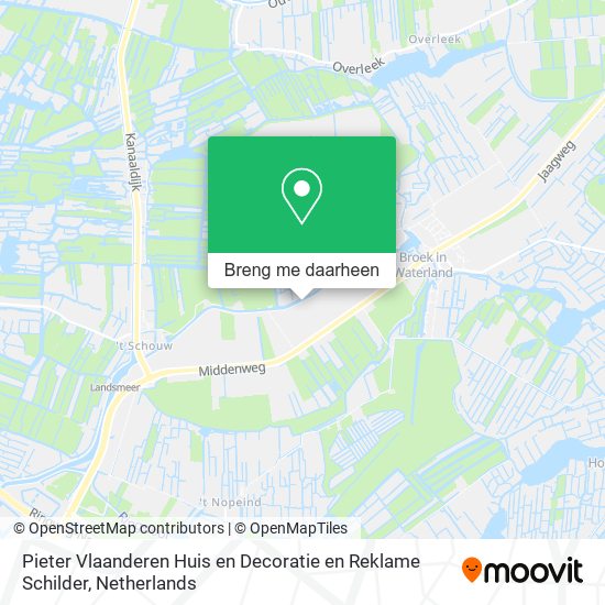 Pieter Vlaanderen Huis en Decoratie en Reklame Schilder kaart