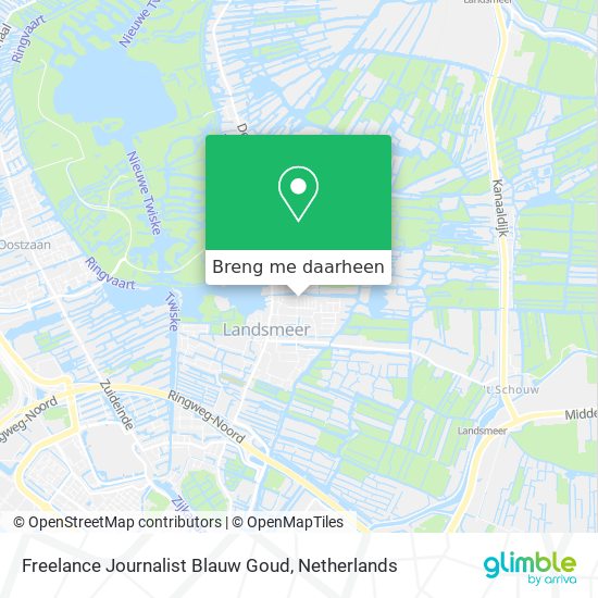 Freelance Journalist Blauw Goud kaart