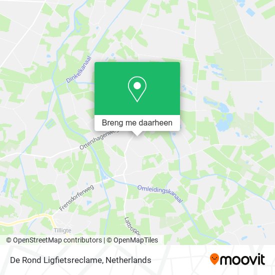 De Rond Ligfietsreclame kaart