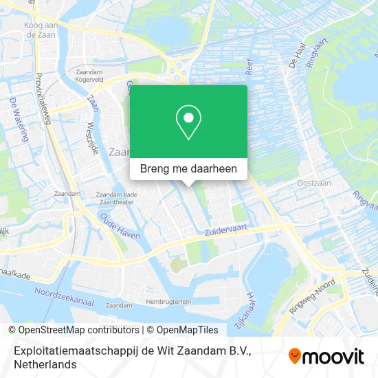 Exploitatiemaatschappij de Wit Zaandam B.V. kaart