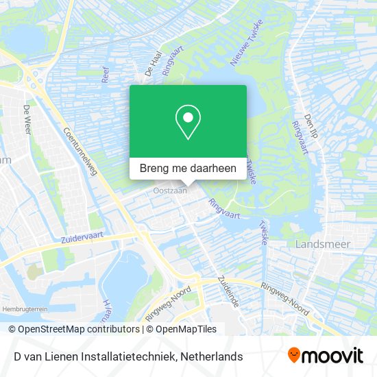 D van Lienen Installatietechniek kaart