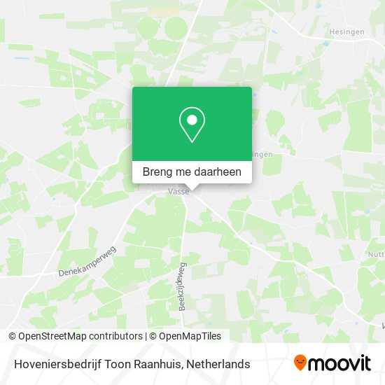 Hoveniersbedrijf Toon Raanhuis kaart