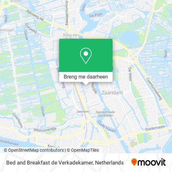 Bed and Breakfast de Verkadekamer kaart