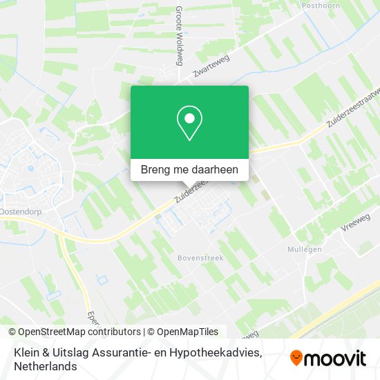 Klein & Uitslag Assurantie- en Hypotheekadvies kaart