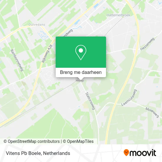 Vitens Pb Boele kaart