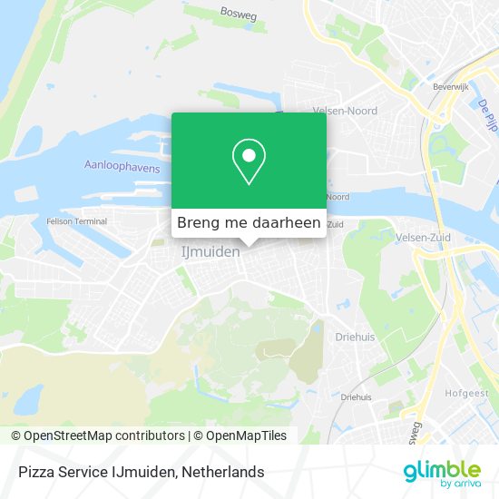 Pizza Service IJmuiden kaart