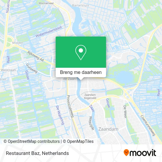 Restaurant Baz kaart