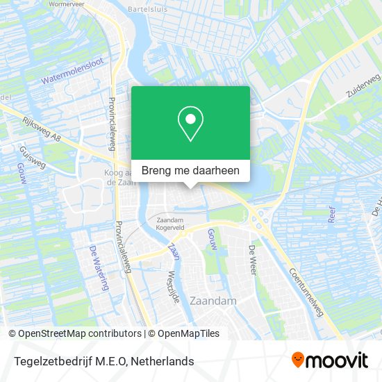 Tegelzetbedrijf M.E.O kaart