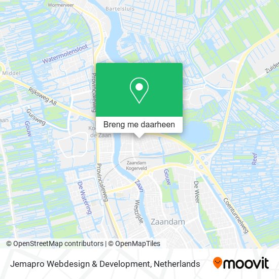 Jemapro Webdesign & Development kaart