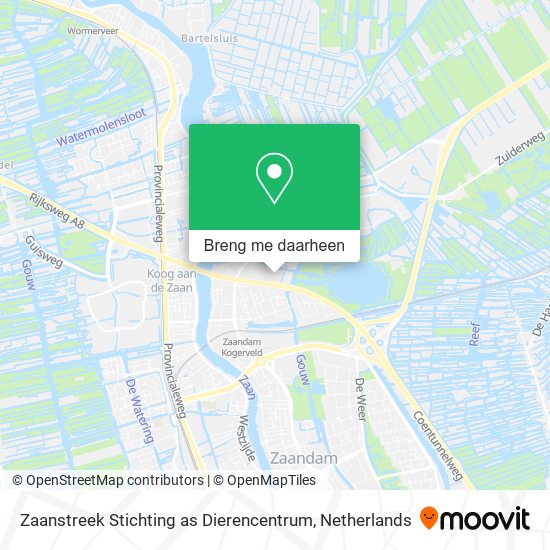 Zaanstreek Stichting as Dierencentrum kaart
