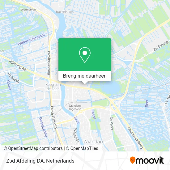 Zsd Afdeling DA kaart