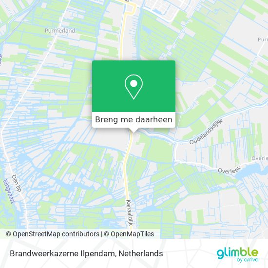 Brandweerkazerne Ilpendam kaart