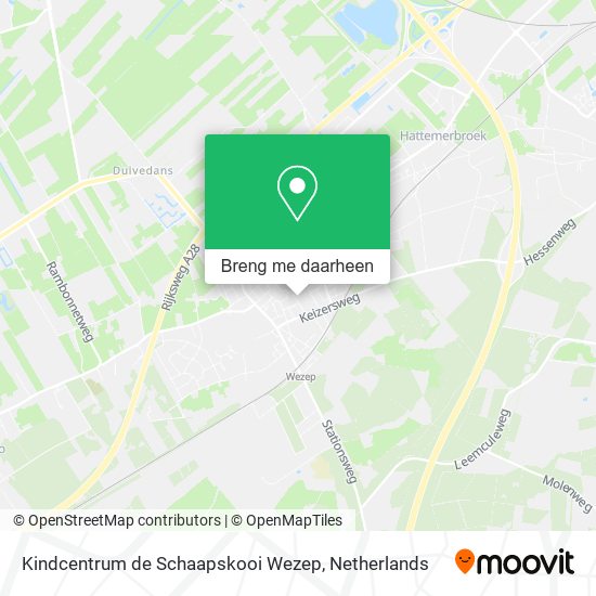 Kindcentrum de Schaapskooi Wezep kaart