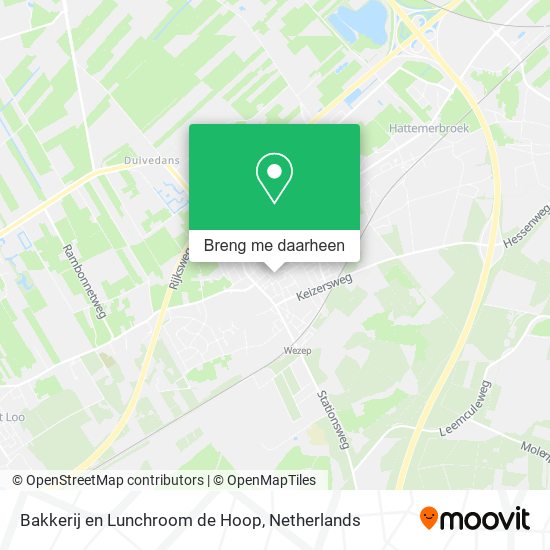 Bakkerij en Lunchroom de Hoop kaart