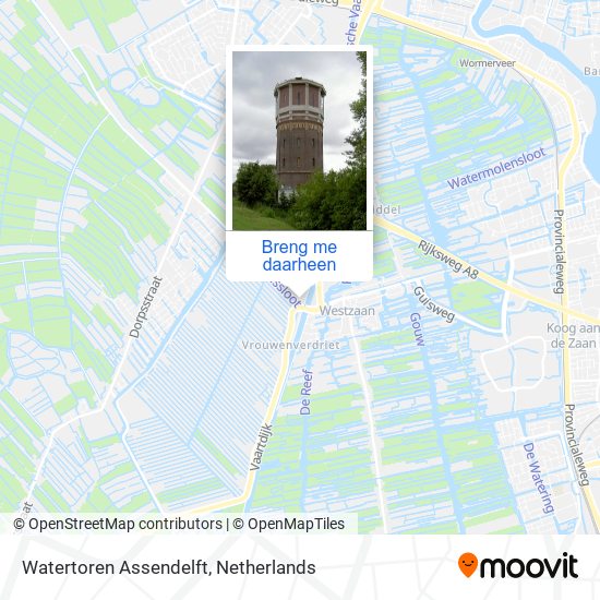 Watertoren Assendelft kaart