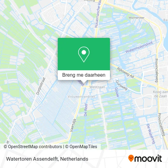 Watertoren Assendelft kaart