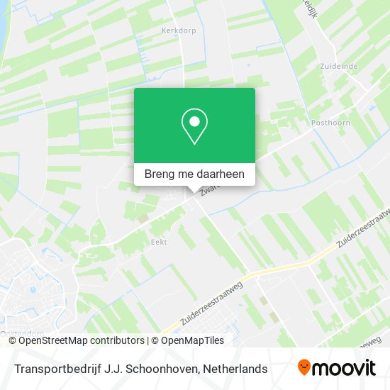 Transportbedrijf J.J. Schoonhoven kaart