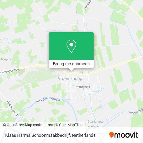 Klaas Harms Schoonmaakbedrijf kaart