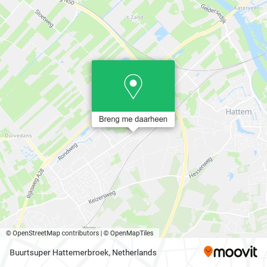 Buurtsuper Hattemerbroek kaart