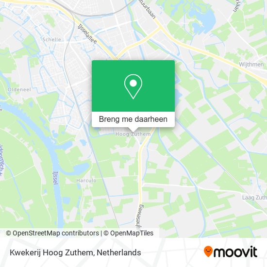 Kwekerij Hoog Zuthem kaart