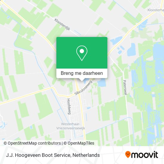 J.J. Hoogeveen Boot Service kaart