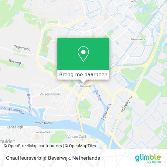 Chauffeursverblijf Beverwijk kaart