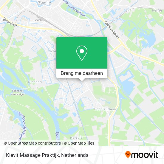 Kievit Massage Praktijk kaart