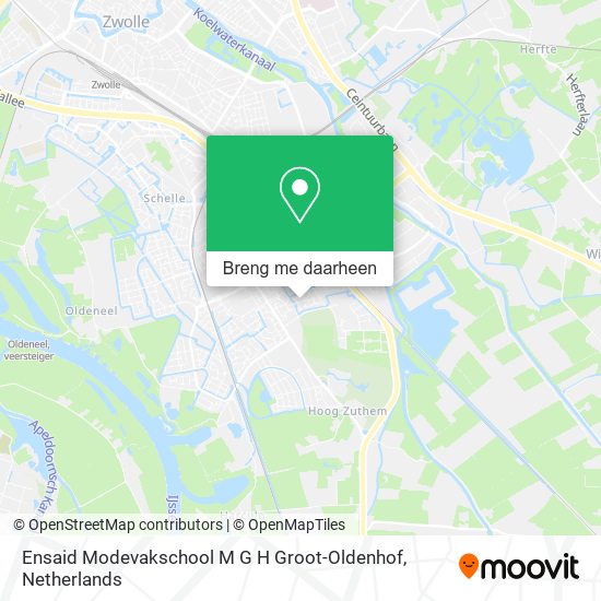Ensaid Modevakschool M G H Groot-Oldenhof kaart