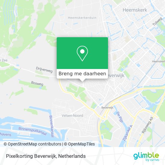 Pixelkorting Beverwijk kaart